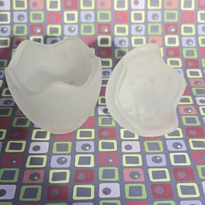 Easter, Spring White Frosted Glass Egg